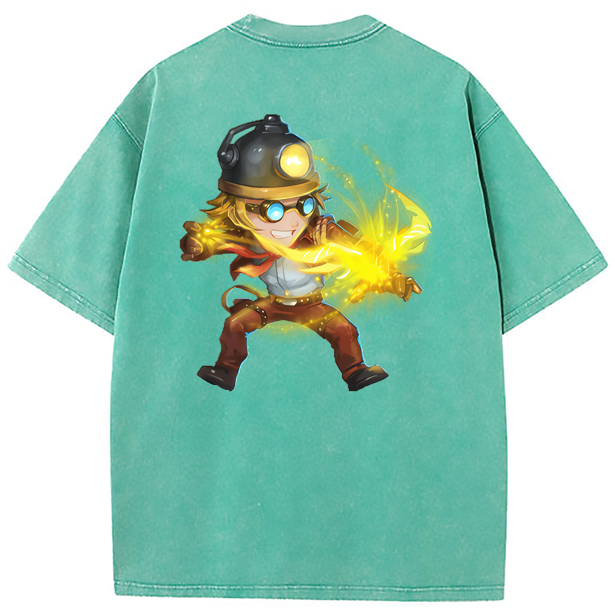 （画像用） リーグ・オブ・レジェンド League of Legends LOL 綿100% ヴィンテージ風 半袖Tシャツ（背面プリント）